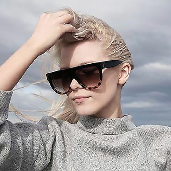 Jasper's Curiosity Accessories - ECLIPSE Flat Top Tortoiseshell Sunglasses shield